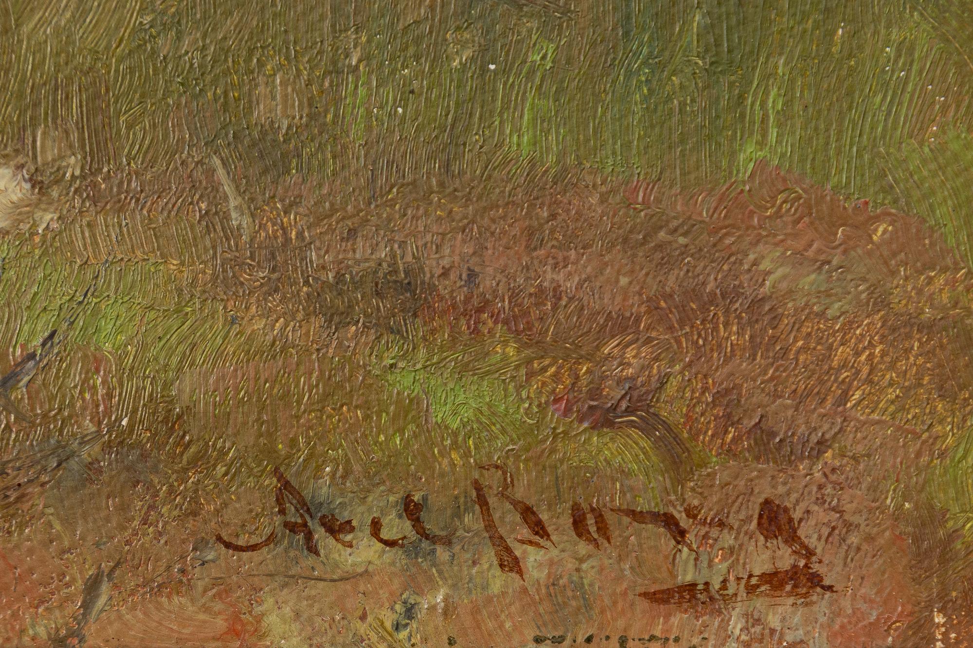 Axel Borg, Älg vid skogssjö.