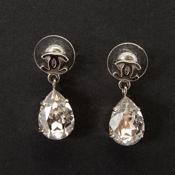 A pair of Chanel, earrings, "Crystal drops ", winter collection 2012.