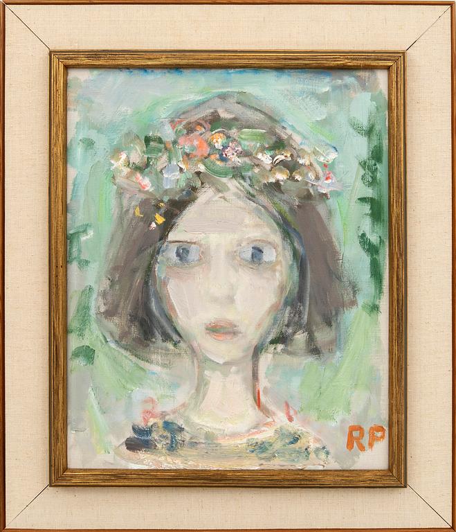 Ragnar Persson, girl with a floral wreath.