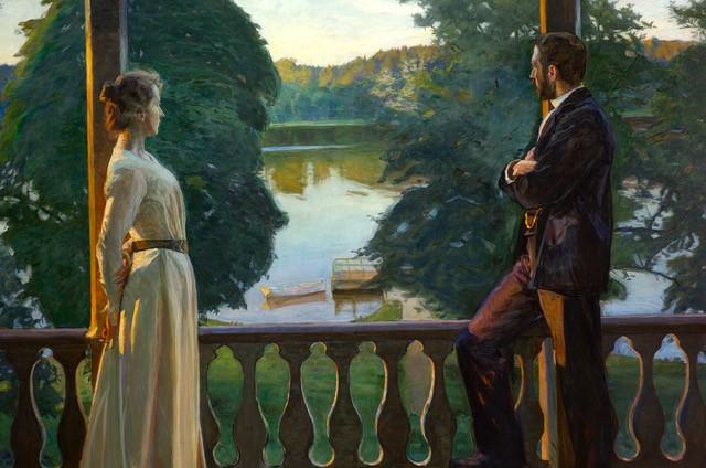 Richard Bergh, "Sommarnatt vid Ösbyholm i Uppland. Månuppgång”.