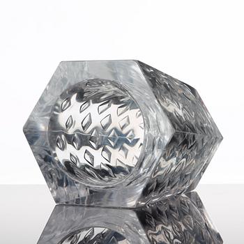 Vicke Lindstrand, VICKE LINDSTRAND, a polished glass vase, Kosta, Sweden 1950's.