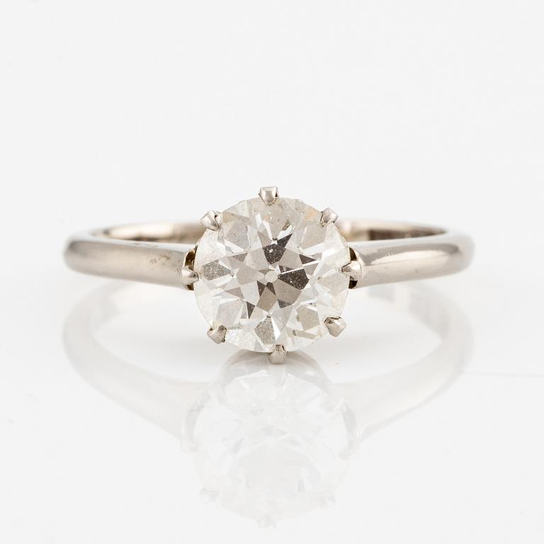 Ring, 18K white gold with old-cut diamond.