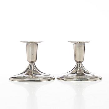 Ljusstakar, ett par, silver, Ceson, Göteborg, 1968.