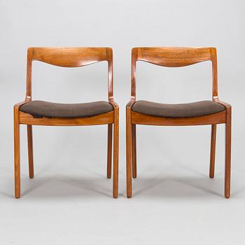 Vilhelm Wohlert, Four chairs for Poul Jeppesen, mid-20th century.