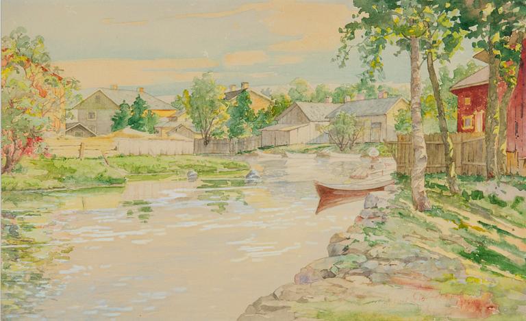 Albert Lindfors, Village landscape.