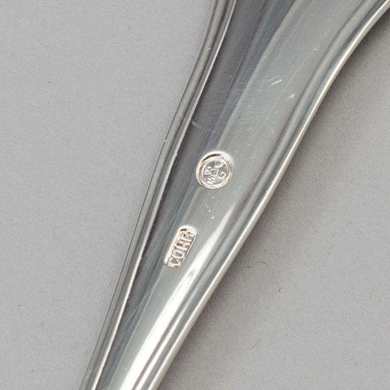 12 pieces of silver cutlery, Cohr Denmark, second half of the 20th century. Swedish importmarks. Weight ca 405 grams.