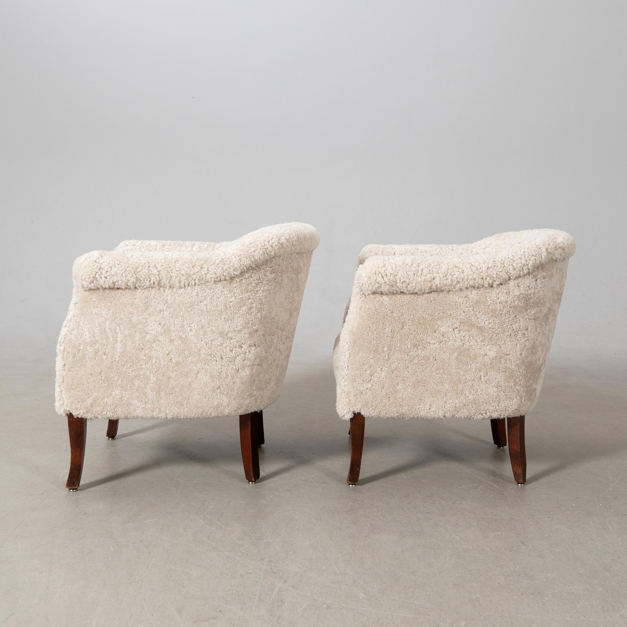 Fåtöljer, ett par, Swedish Modern, 1940-tal.