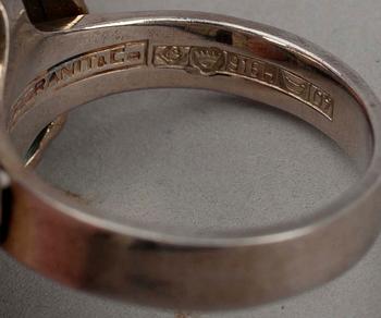 RINGAR, 2 st, sterling silver, E. Granit & Co. Helsingfors 1967. Tot. vikt 18,8 gr.