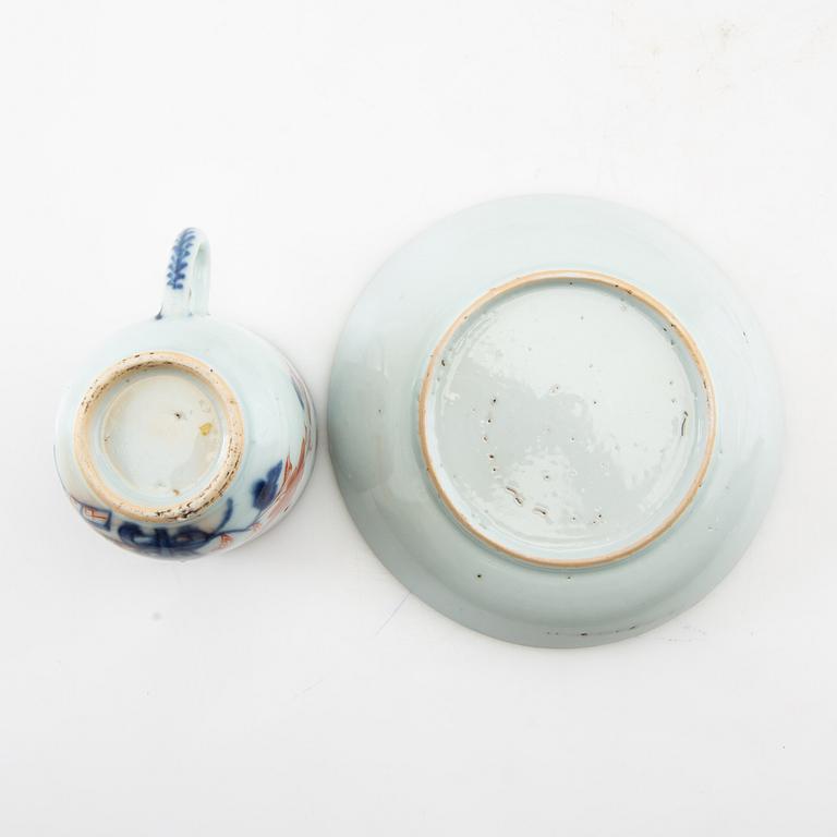 Cup with saucer and saucer two pieces China 18th century porcelain.