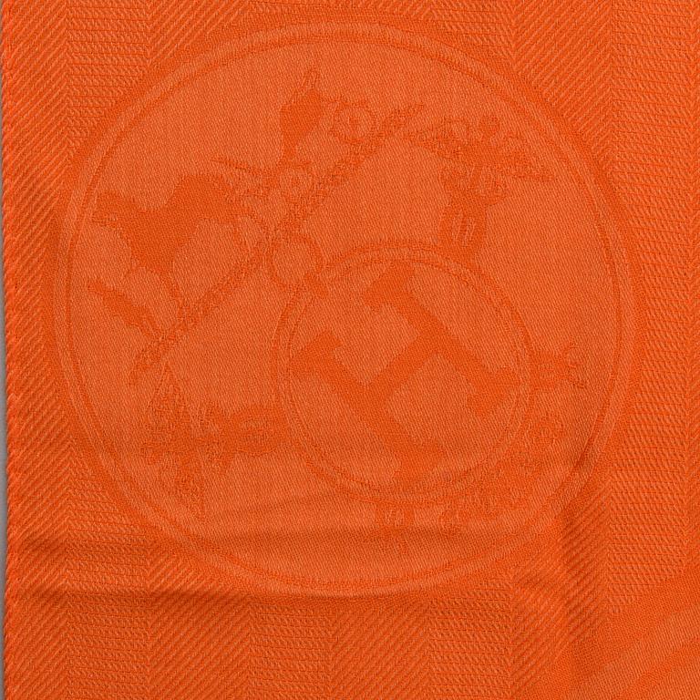 A cashmere and silk shawl by Hermès.