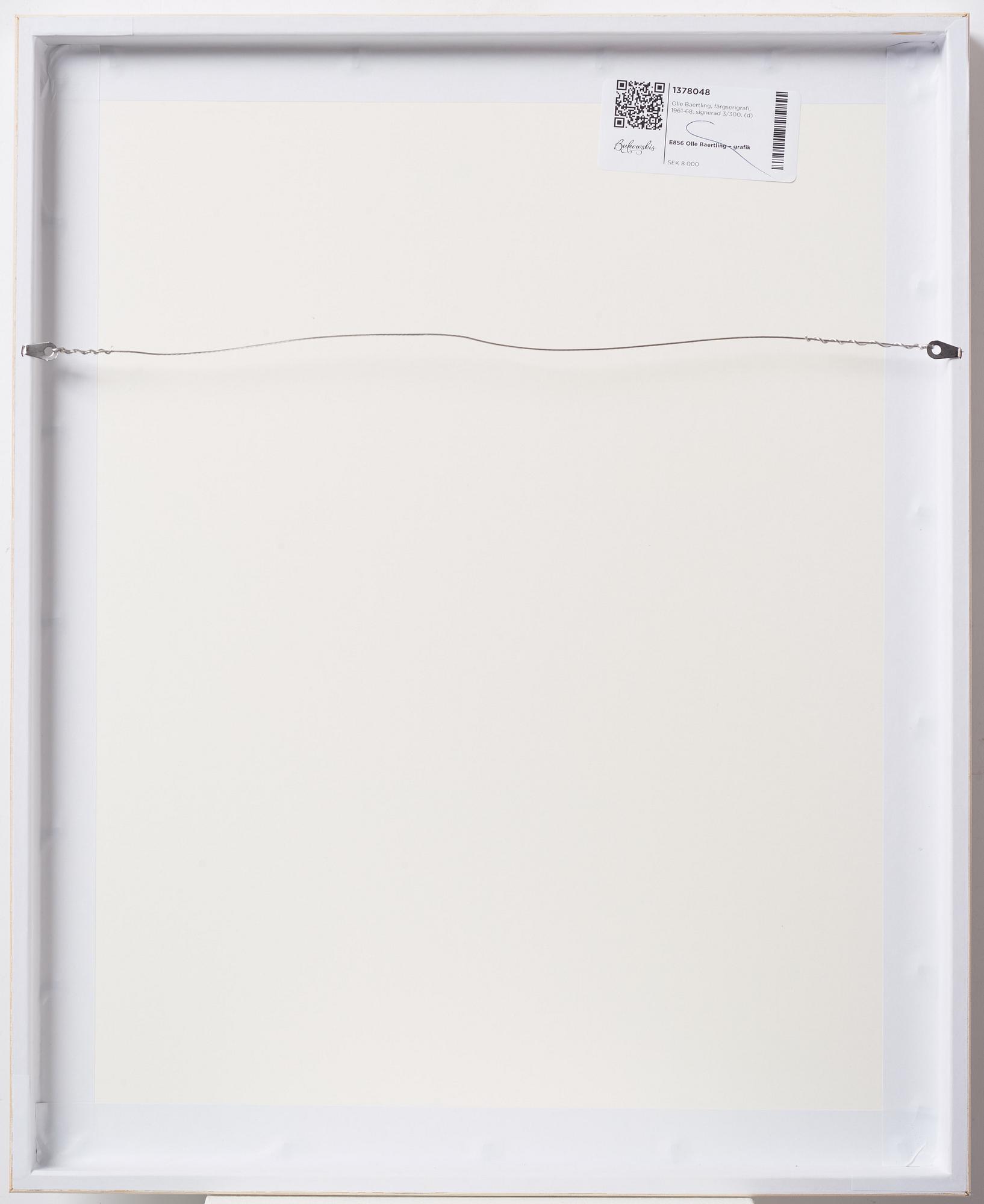 Olle Baertling, silkscreen in colours, 1961-68, signed 3/300.