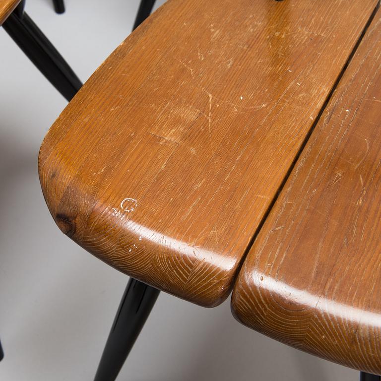 Ilmari Tapiovaara,  A set of six 1960's 'Pirkka' chairs, for Laukaan Puu.