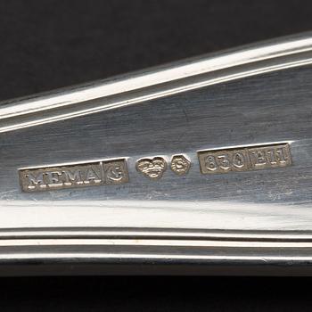BESTICKSERVIS, 53 delar, silver, bland annat MEMA, Eskilstuna,  1995-2006.
