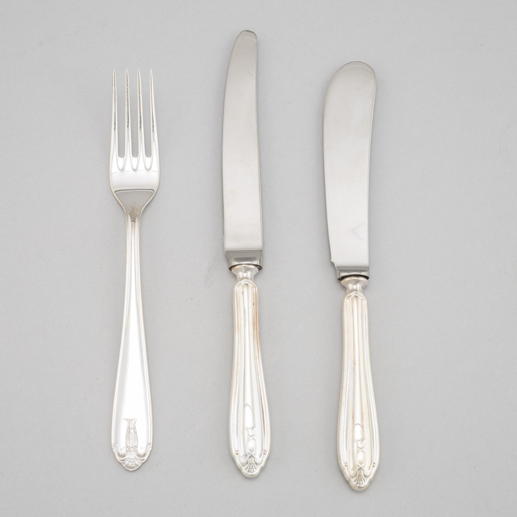 A 16 piece silver cutlery set, modell 'Vasa', mark of GAB, Eskilstuna.