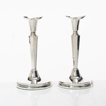 Eric Löfman, Candelsticks, a pair, silver, KG Markström, Uppsala 1972.