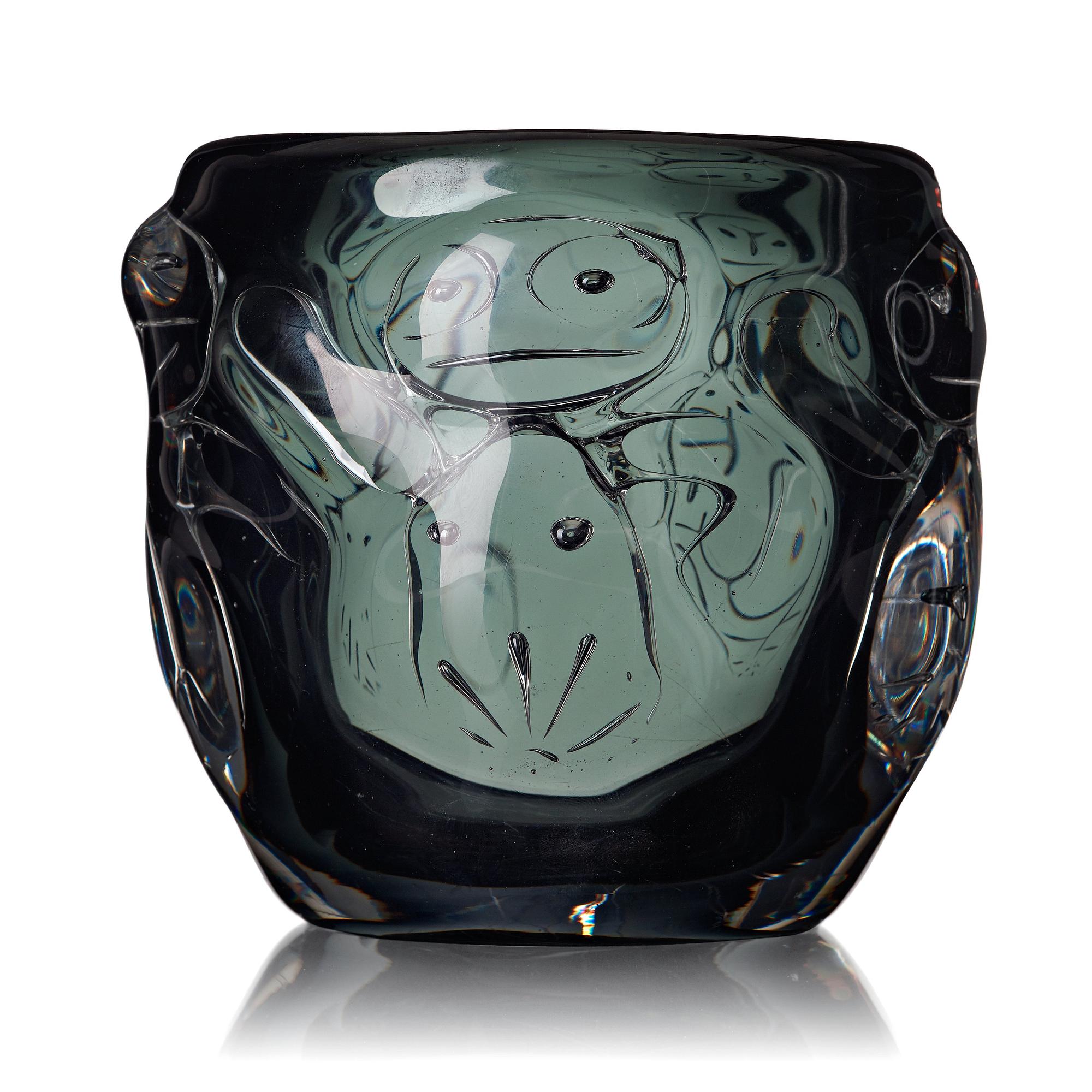 Bengt Edenfalk, A "Talatta" glass vase, Skruf glasbruk, Sweden 1962.