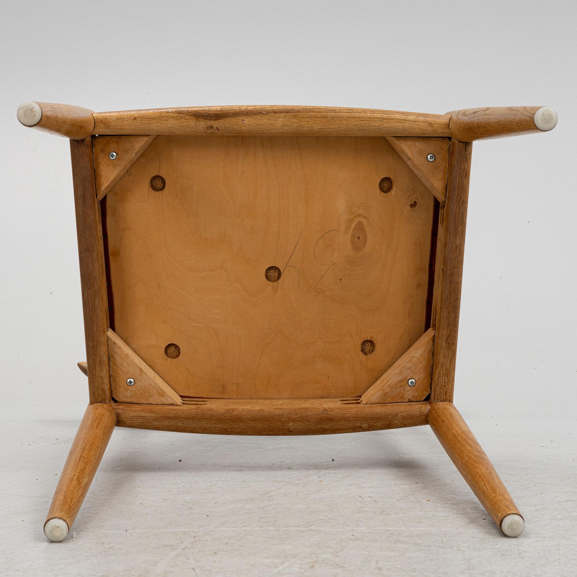 Hans J. Wegner, stolar, 6 st, "W1", C.M. Madsens Fabriker, Danmark 1950/60-tal.