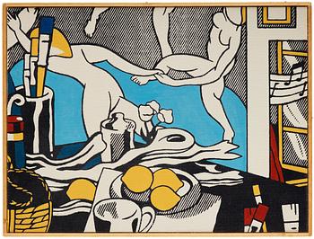 599. Richard H. Pettibone, "Lichtenstein, The Artist's Studio: The Dance, 1974" (1975).