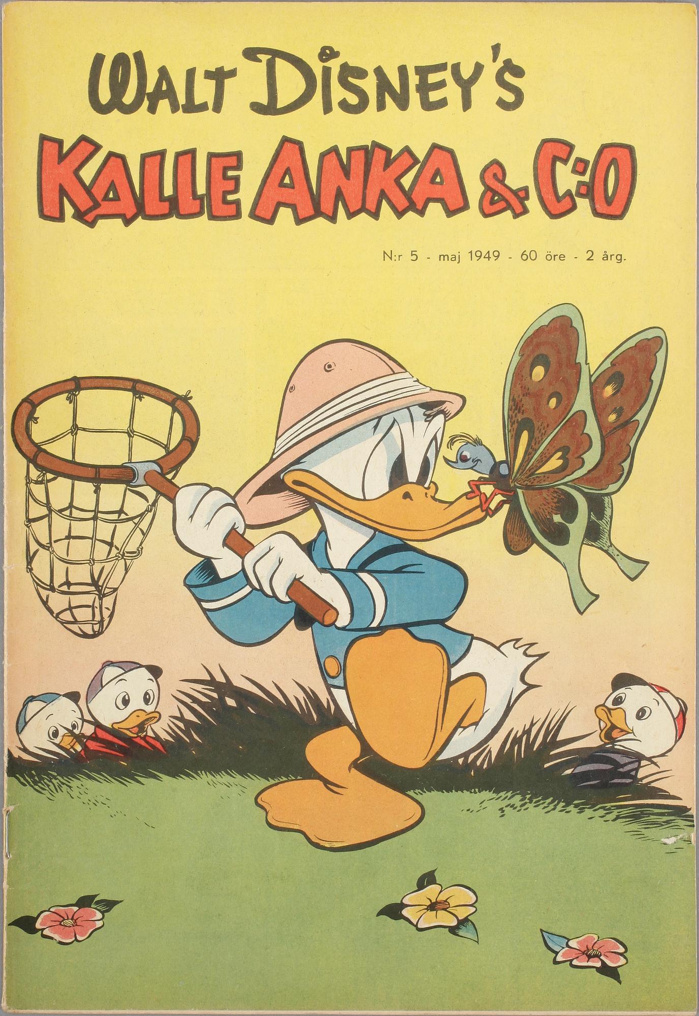 SERIETIDNINGAR, 3 st, bla Kalle Anka & Co, nr 5, 1949.