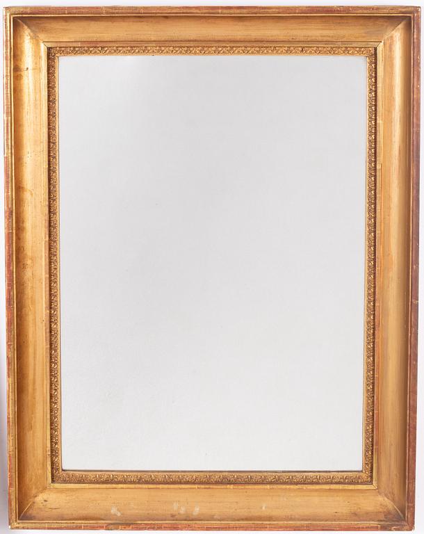 Mirror, 19th-century frame with later mirror glass.