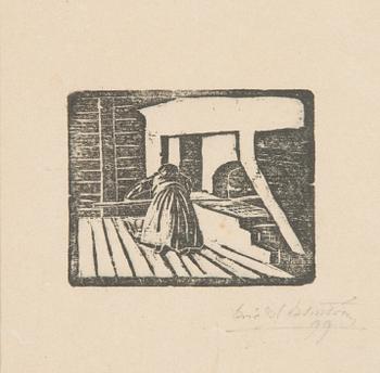 Eric O. W. Ehrström, Interior from a cottage.