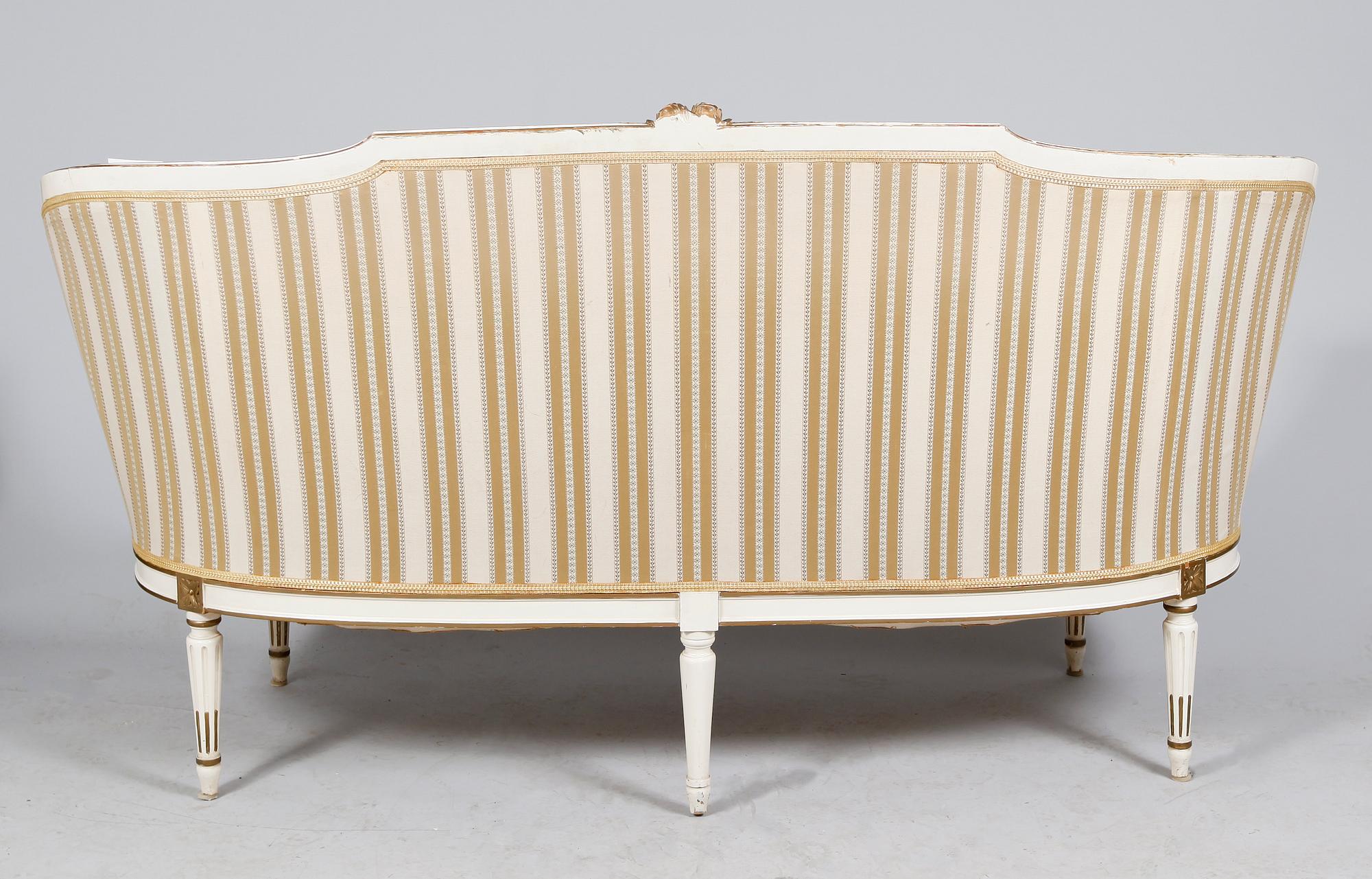 SALONGSMÖBEL, 6 del, gustaviansk stil, 1900-talets första hälft.