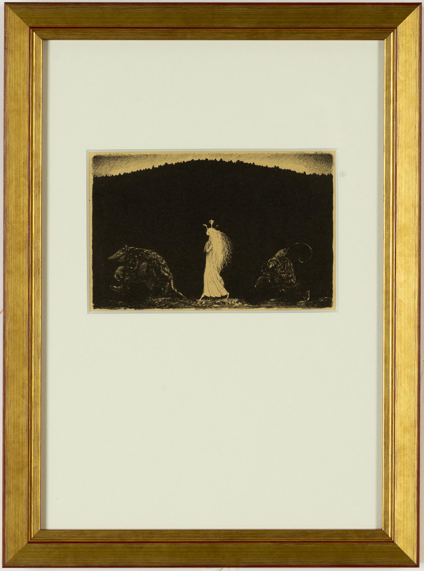 John Bauer, lithograph, from "Troll", 1915. Signed B in the print.