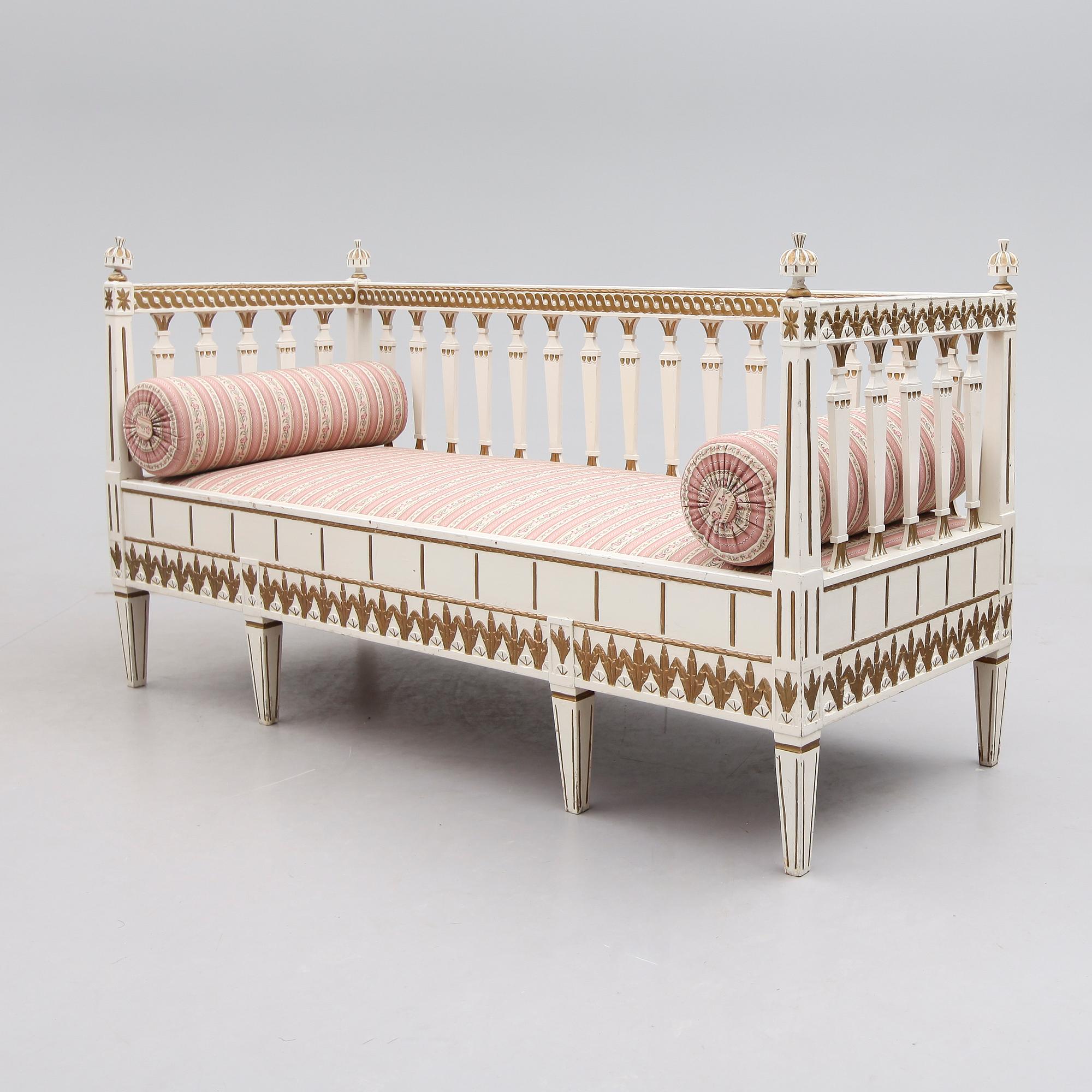 SOFFA, gustaviansk stil, 1800-tal.