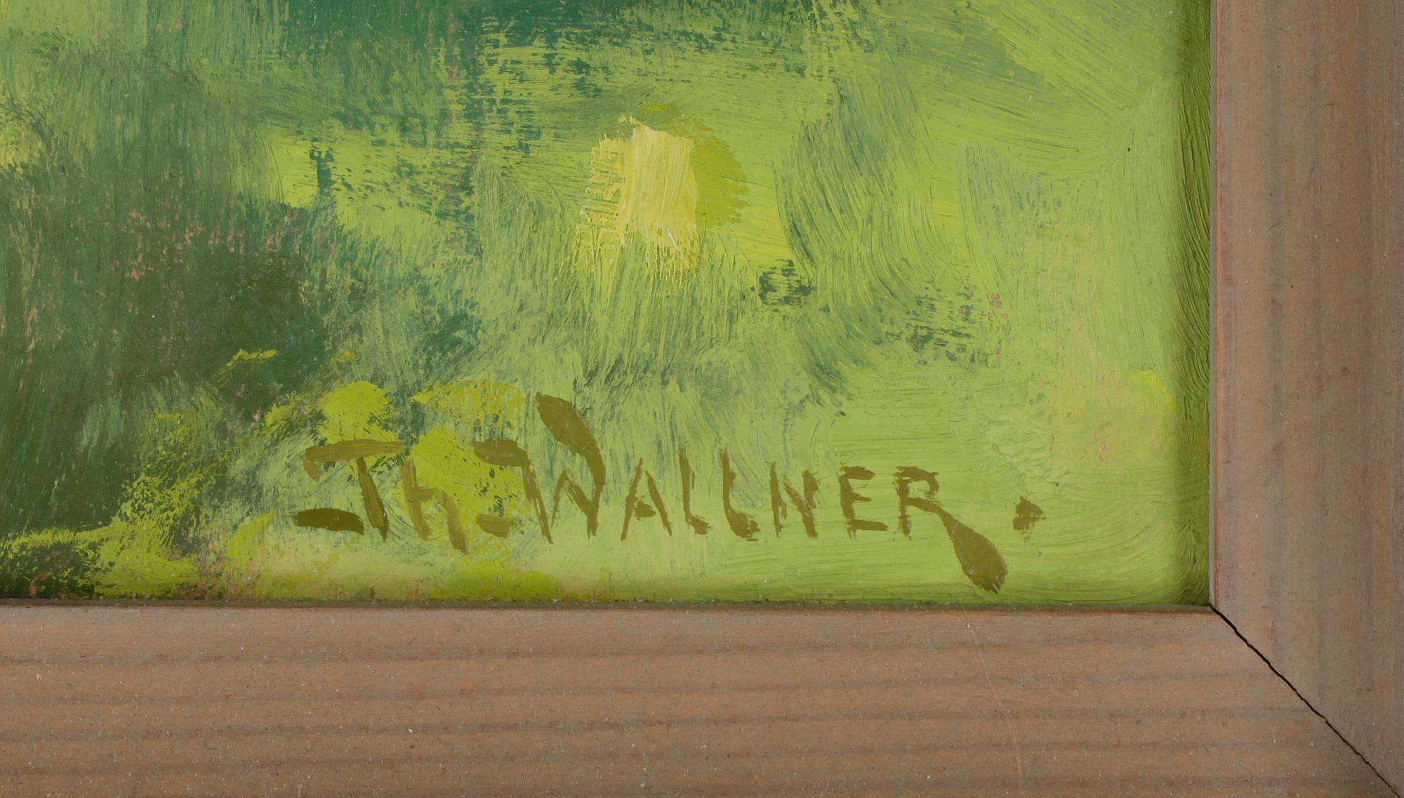 THURE WALLNER, olja på pannå, sign.