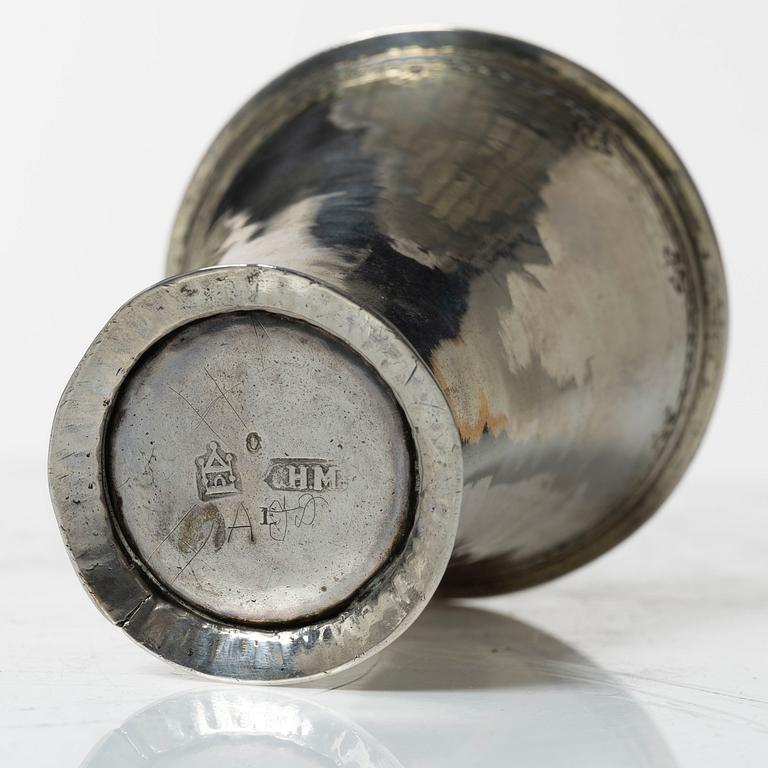 Conrad Heitmüller, bägare, silver Nyköping 1769.