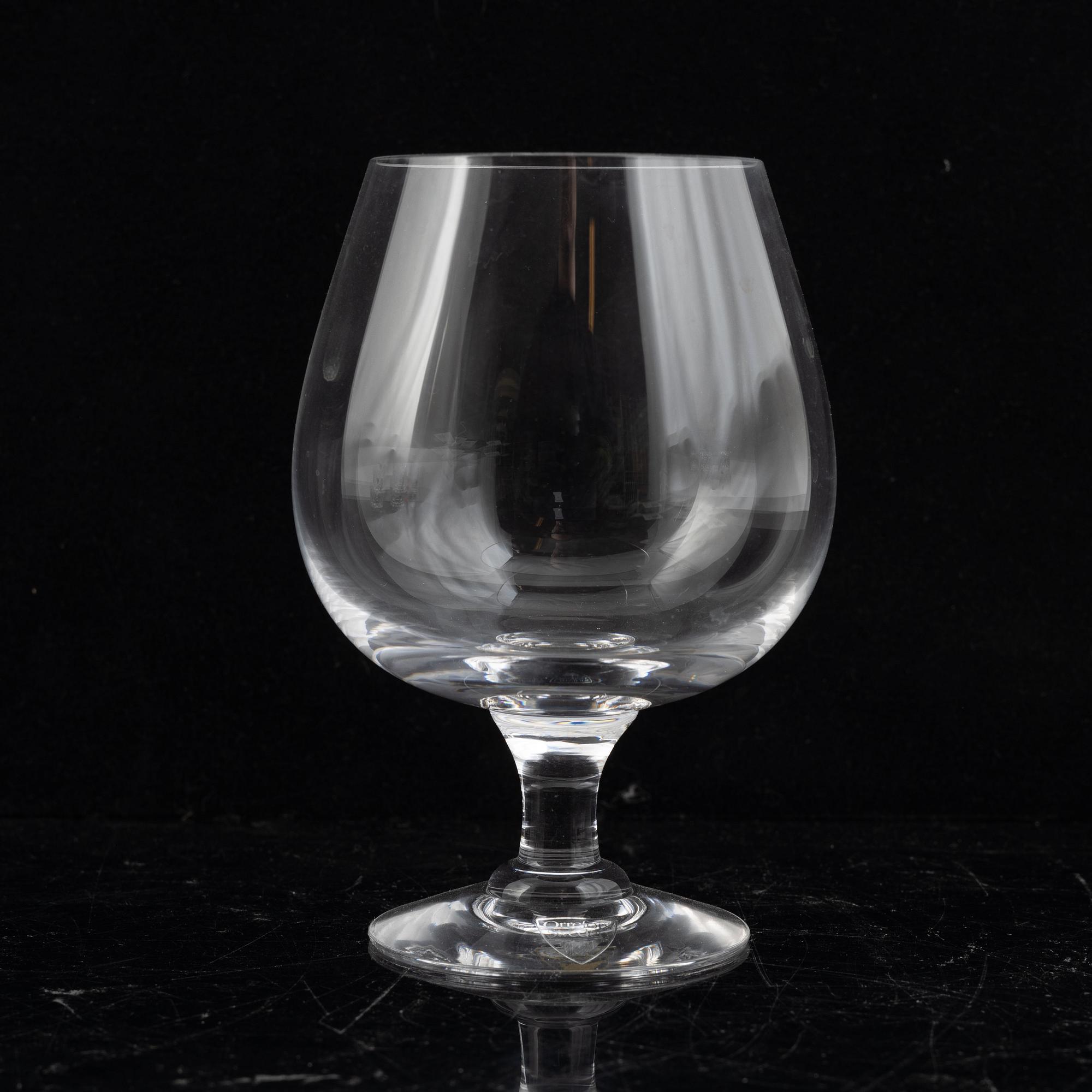 Gunnar Cyrén, glass service, 84 pieces, "Karolina", Olle Alberius, 12 pcs "Napoleon", Gunnar Cyrén, 24 pcs "Sofiero" Orrefors.