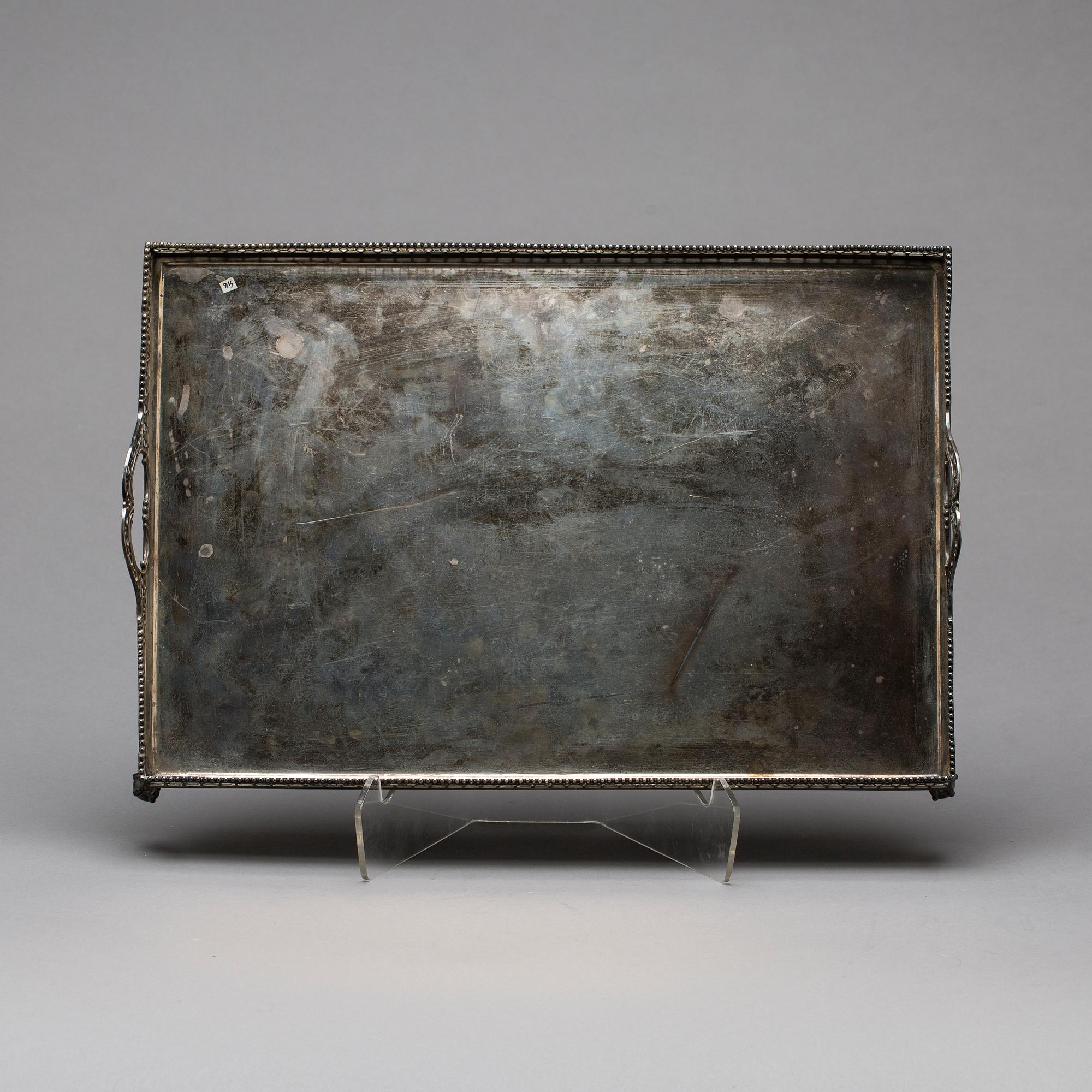 A SILVER WAITER, HOLLAND, 19TH CENTURY.