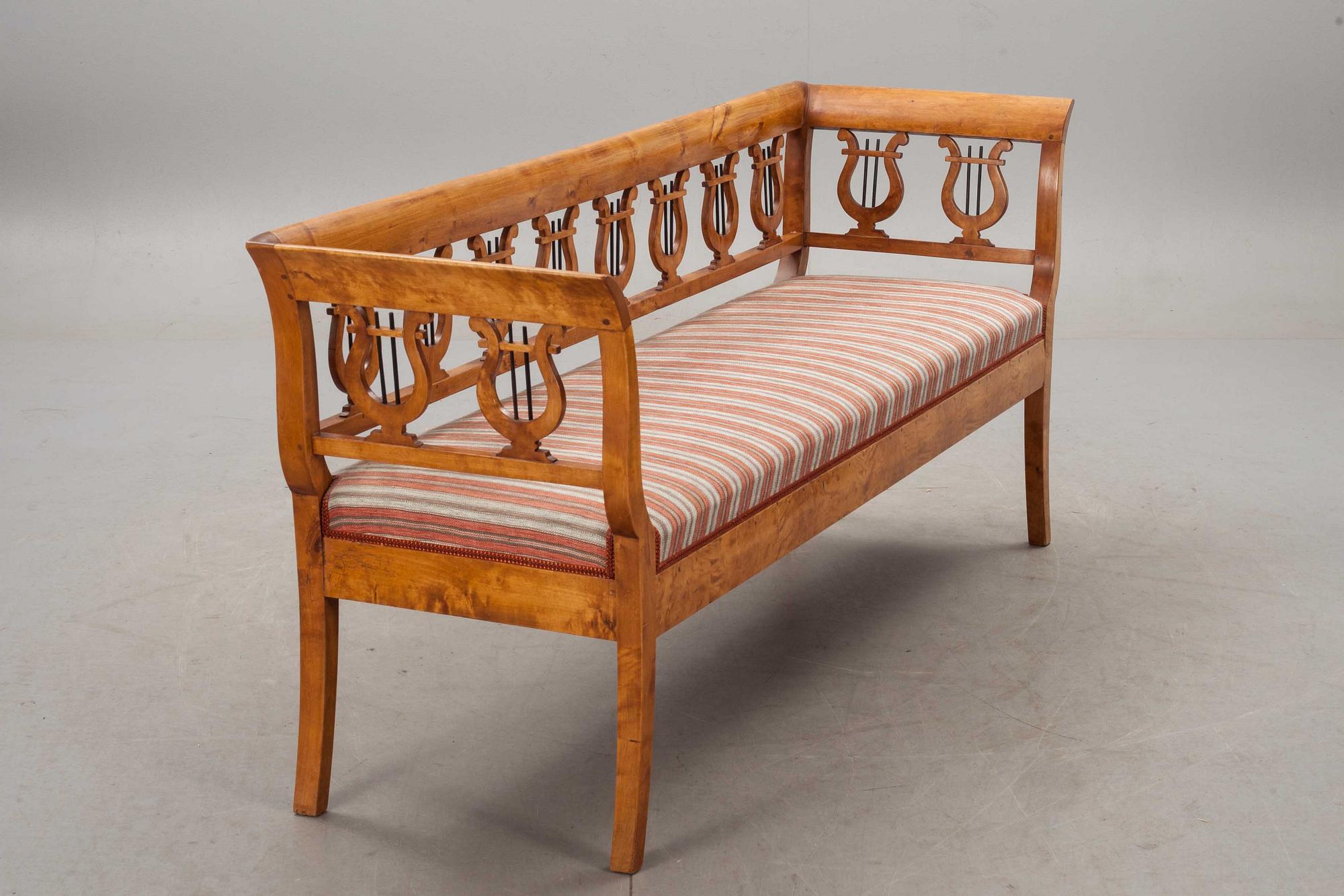 SALONGSMÖBLEMANG, 6 delar, Karl Johan, 1800-tal.