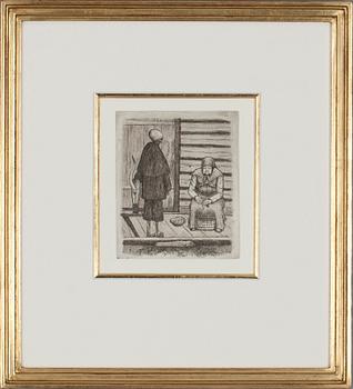 HUGO SIMBERG, etsning.