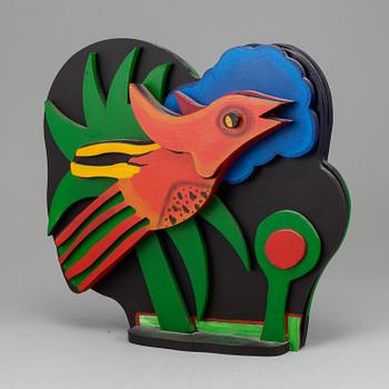 BEVERLOO CORNEILLE, sculpture, painted wood, signed, marked 55/150, dated 2000.