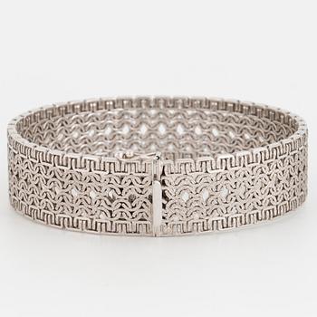 ARMBAND, 18K vitguld, fantasilänk, Uno A Erre, Italien.