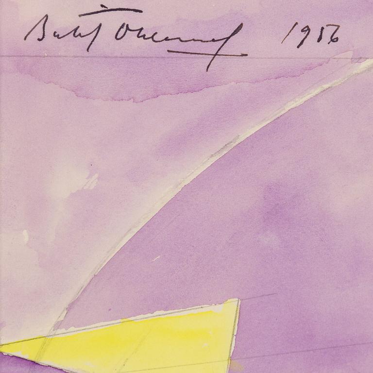 BERTIL ÖHLUND, watercolor on paper, signed and dated 1956.