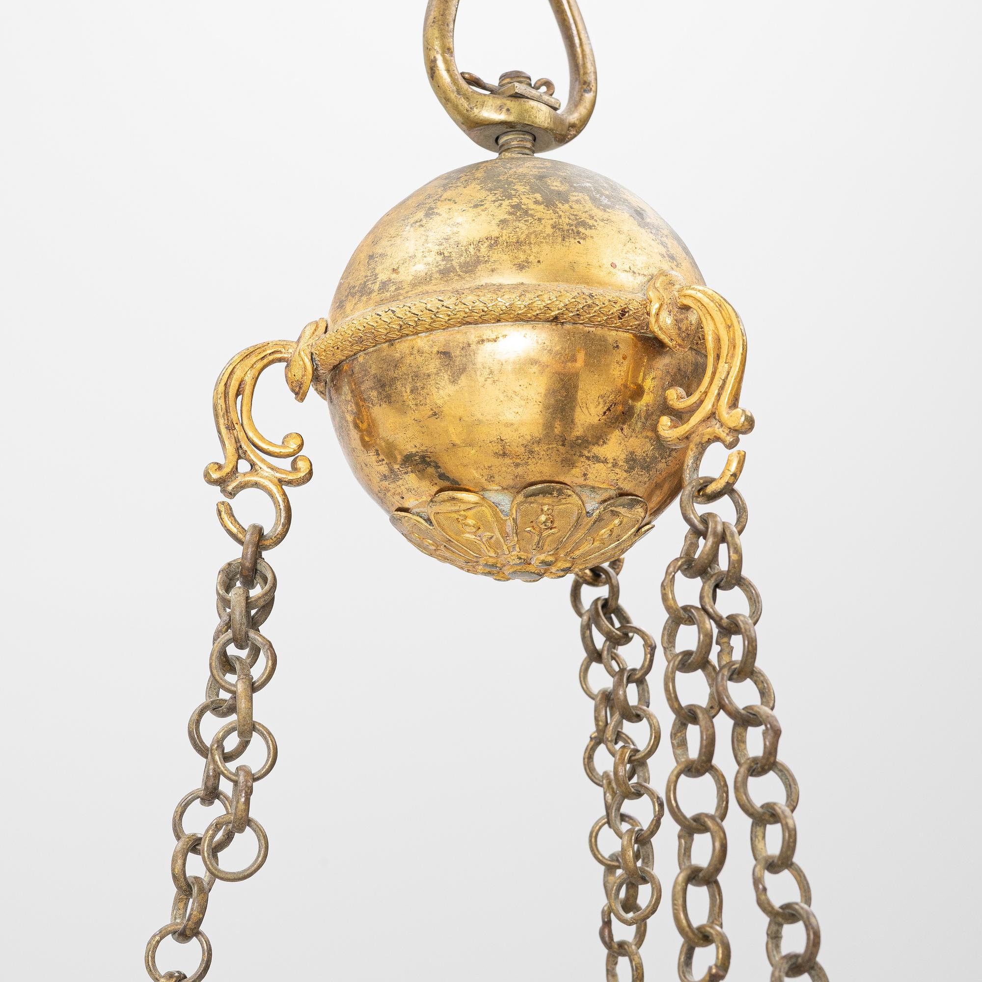 Ampel, för tre ljus, Frankrike, 1800-talets början,  Empire.