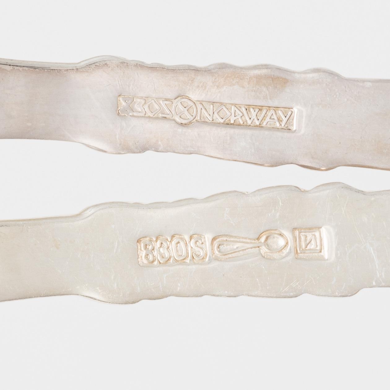 A Norwegian Silver Cutlery, model 'Odel', including mark of Nils Hansen, Oslo (48 pieces).