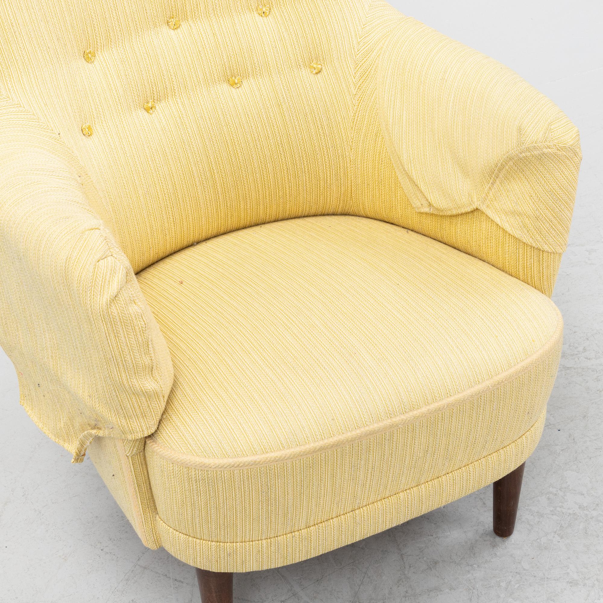 Carl Malmsten, a 'Samsas' armchair, O.H. Sjögren, second half of the 20th Century.
