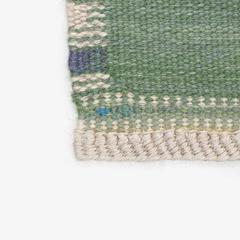 Barbro Nilsson, a carpet, 'Falurutan grön I', flat weave, c. 266 x 210 cm, signed AB MMF BN.
