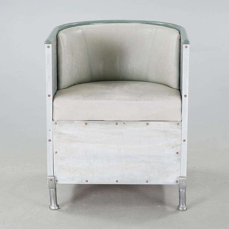MATS THESELIUS, "Aluminiumfåtöljen", Källemo, modellen formgiven 1990.
