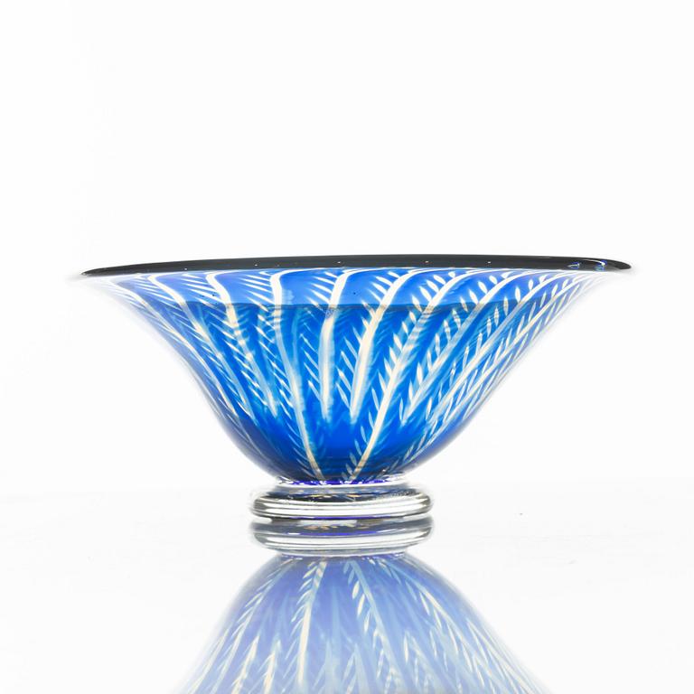 Edward Hald, a signed glass bowl, Orrefors.