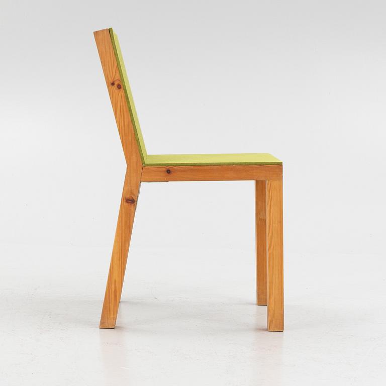 Claesson Koivisto Rune, a 'Nybodahöjden' chair, unique prototype, 1998.