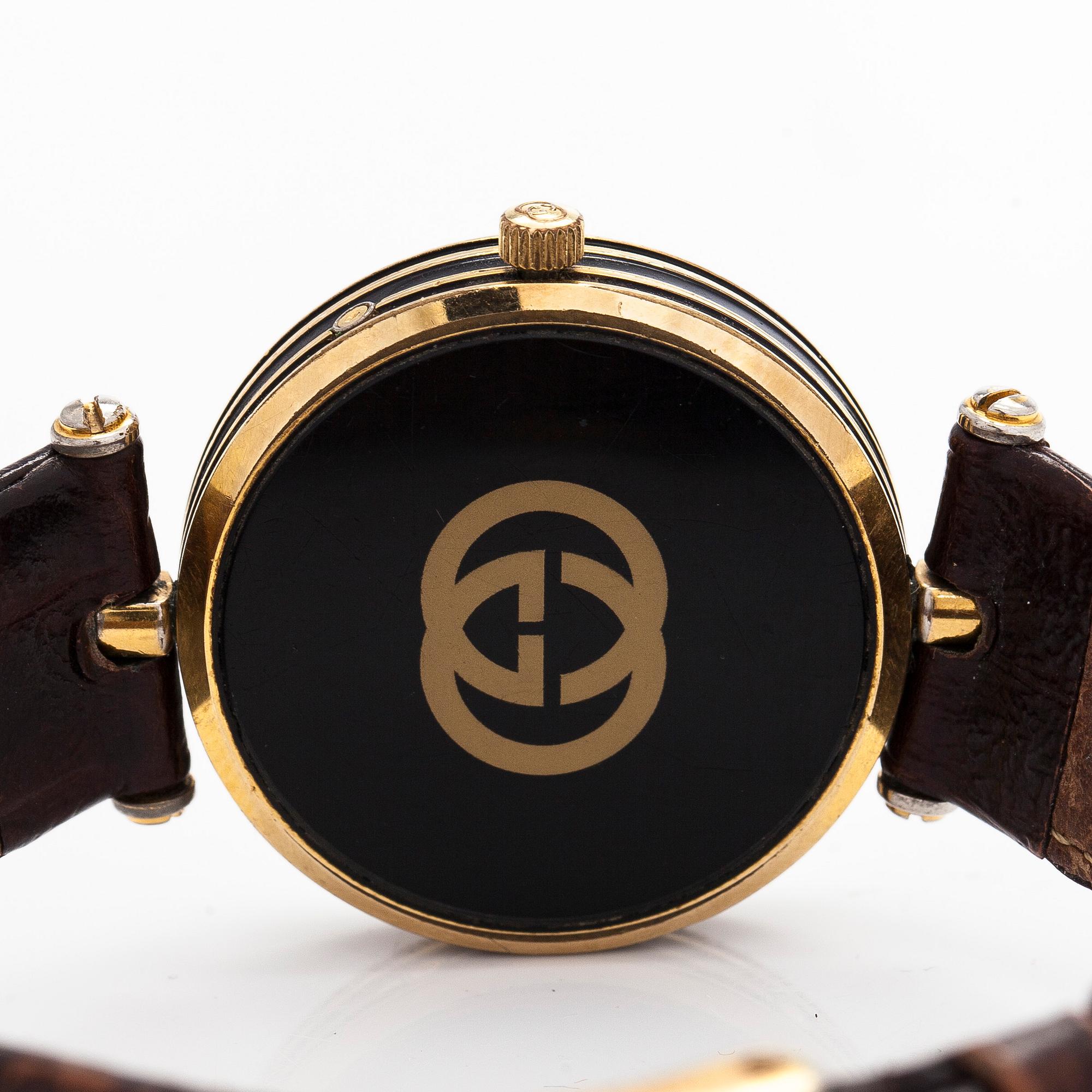 Gucci, rannekello, 30 mm, kullattu, kvartsi, pleksilasi.