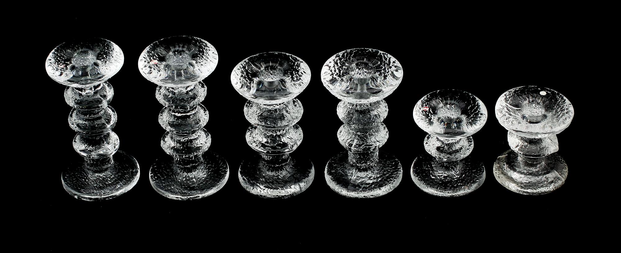 LJUSSTAKAR, 11 st, "Festivo", Timo Sarpaneva, Iittala.