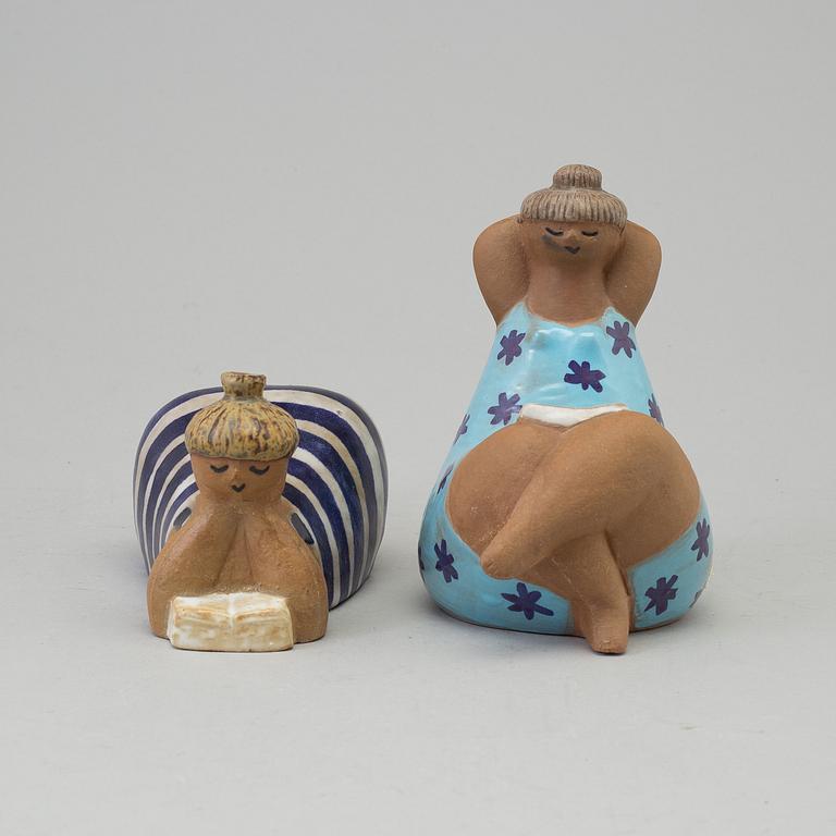 Two Lisa Larson stoneware figurines. For Gustavsberg.