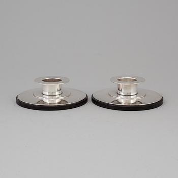 A pair of Danish EPNS ATLA candlesticks.