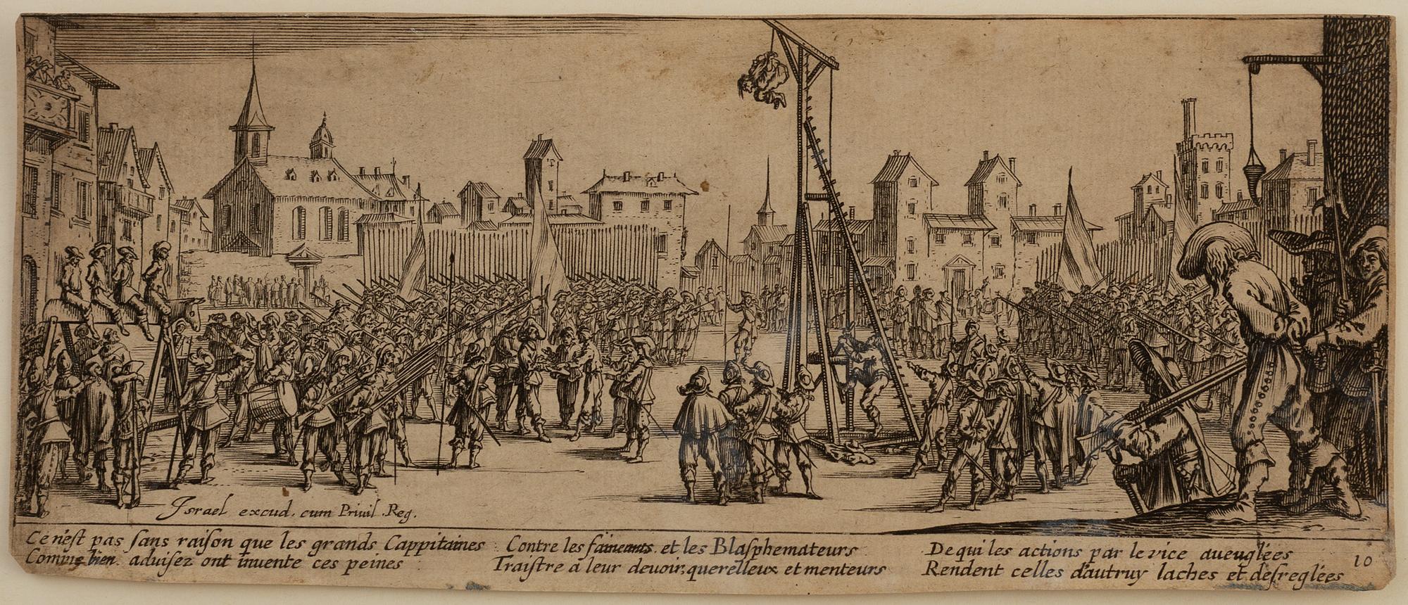 JACQUES CALLOT, etching, 9, 1633, état II and III.