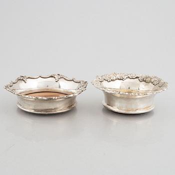 Coasters, 14 pcs, silver plate, 20th Century.